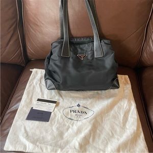 Authentic Prada Tessuto Shoulder Bag with Dust Bag & COA